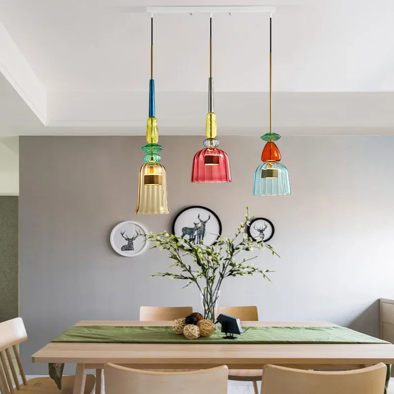 Round Glass Pendant Ceiling Light