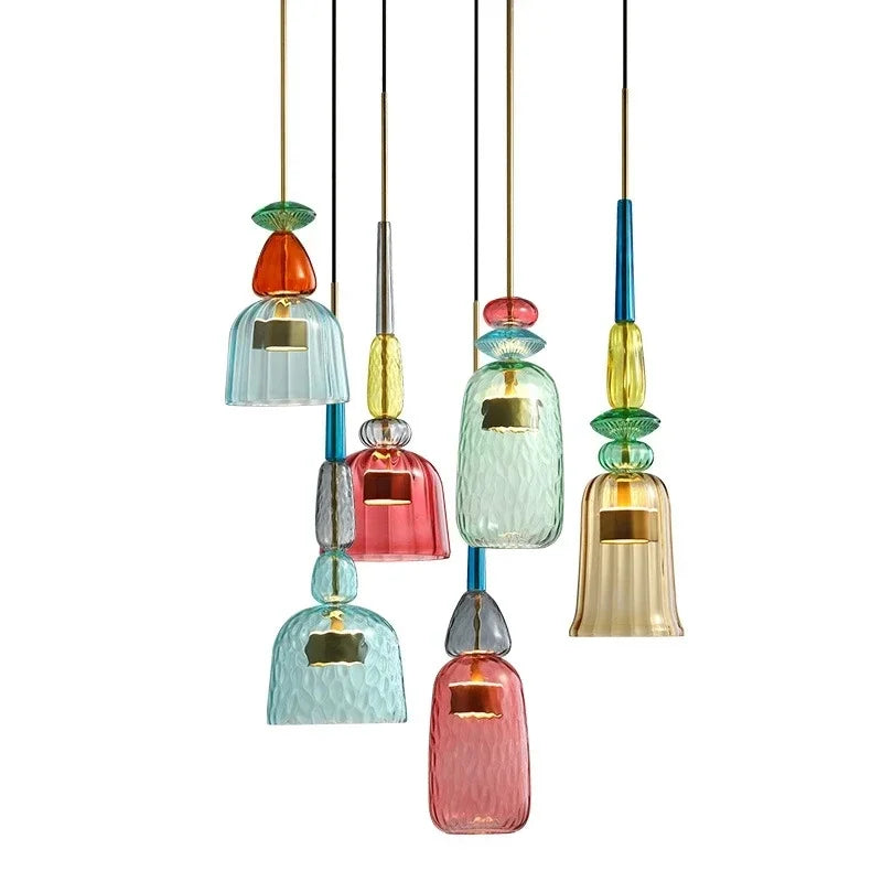 Round Glass Pendant Ceiling Light