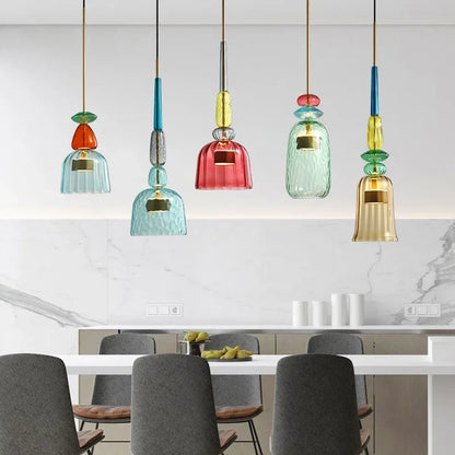 Round Glass Pendant Ceiling Light