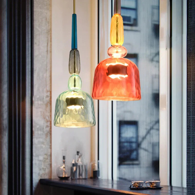 Round Glass Pendant Ceiling Light