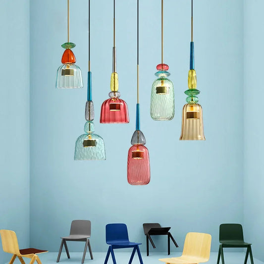 Round Glass Pendant Ceiling Light - Befez
