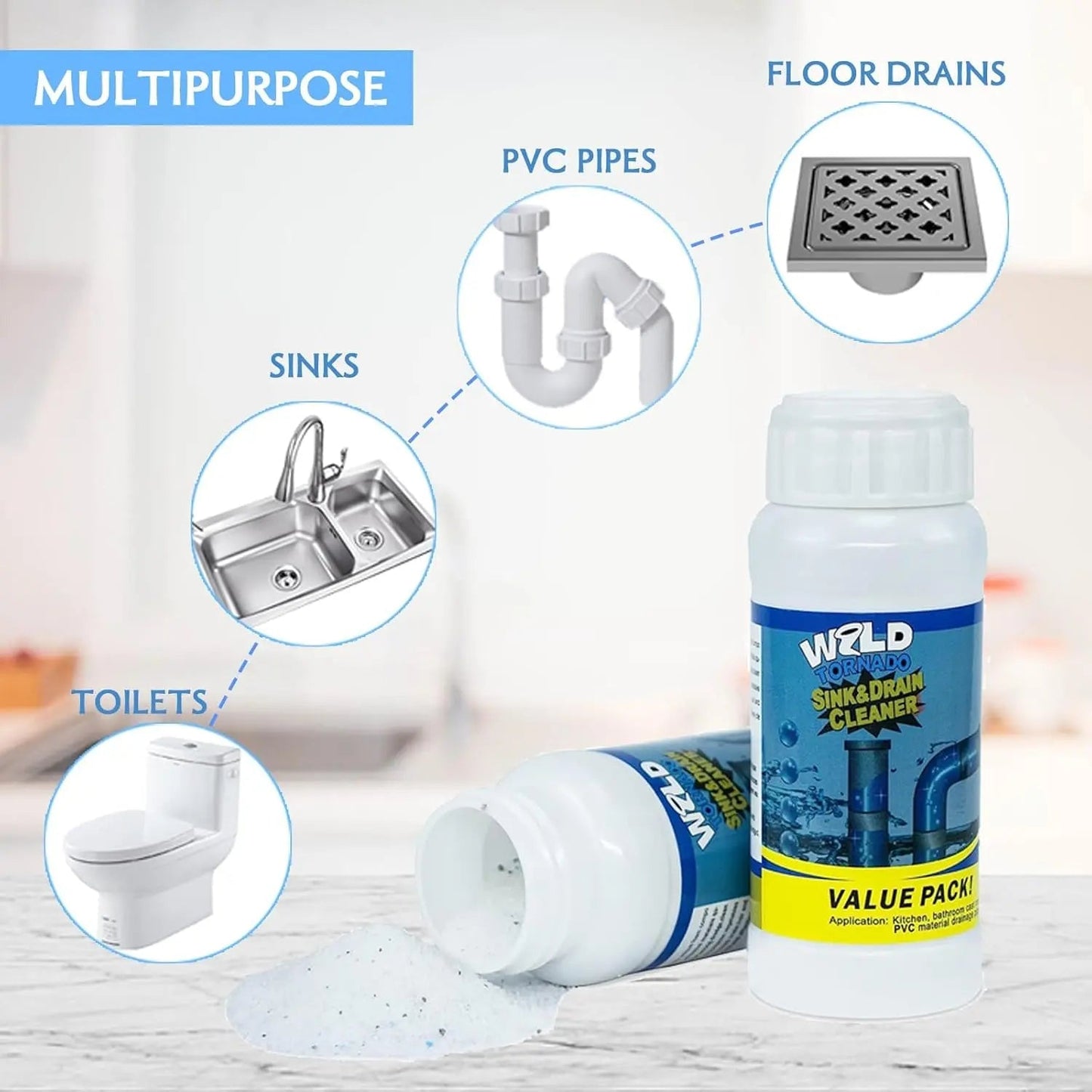 Fast Acting Strong Drain Blockage Remover