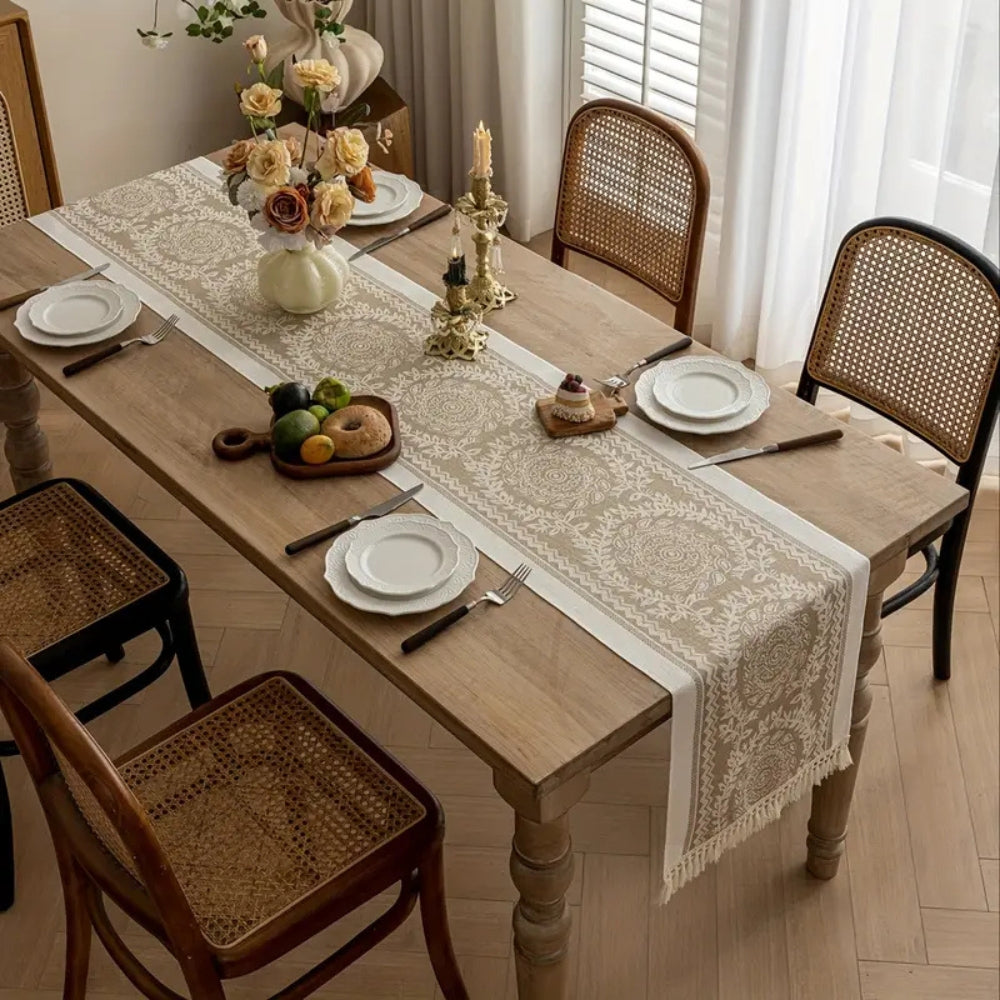 Elegant Linen Table Cloth Runner