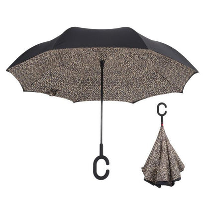 Windproof Reversible Handsfree Compact Umbrella