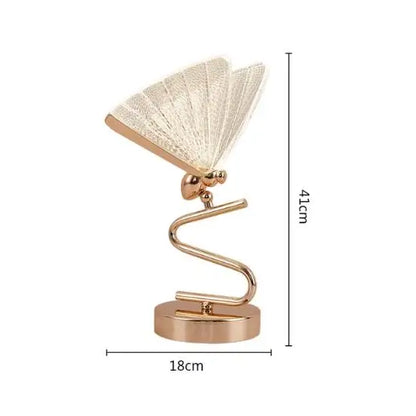 Beautiful Glass Butterfly Table Lamp