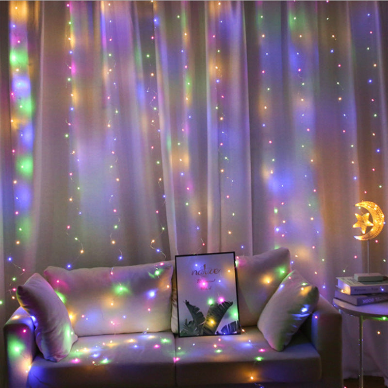 Warm Fairy String Lights Curtain