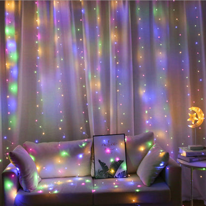 Warm Fairy String Lights Curtain