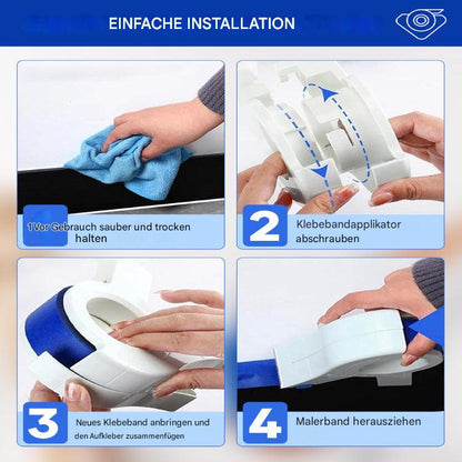 Easy Paint Tape Tool With Cutter And Smooth Rollers