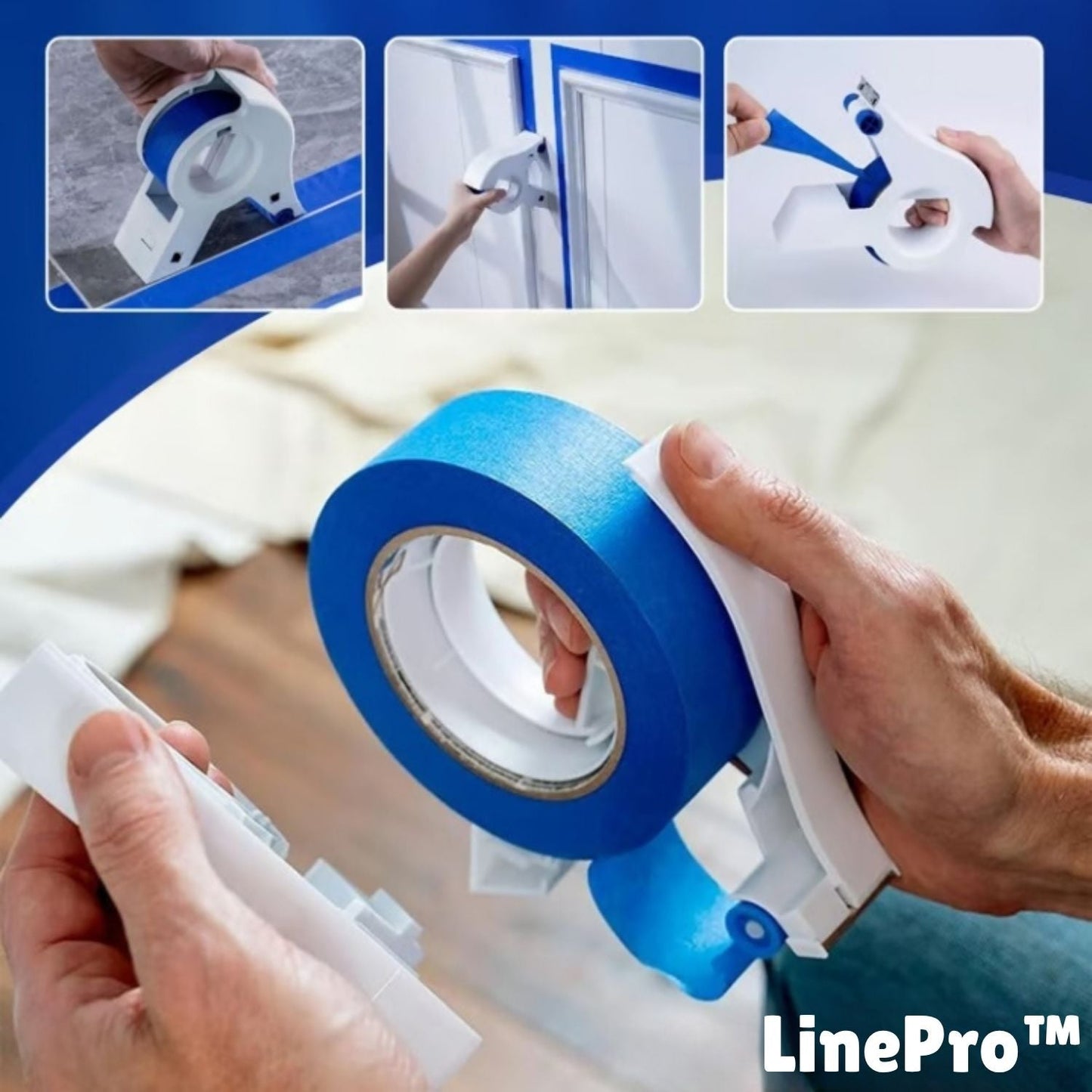 Easy Paint Tape Tool With Cutter And Smooth Rollers - Befez