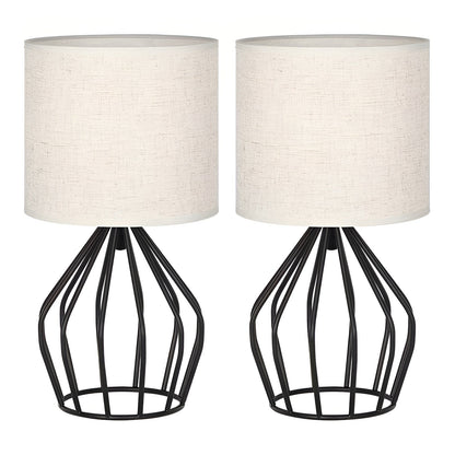 Stylish Table Lamp with Cream Shade and Iron Base