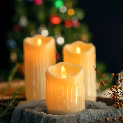 Realistic Flicker LED Candle in Creamy White