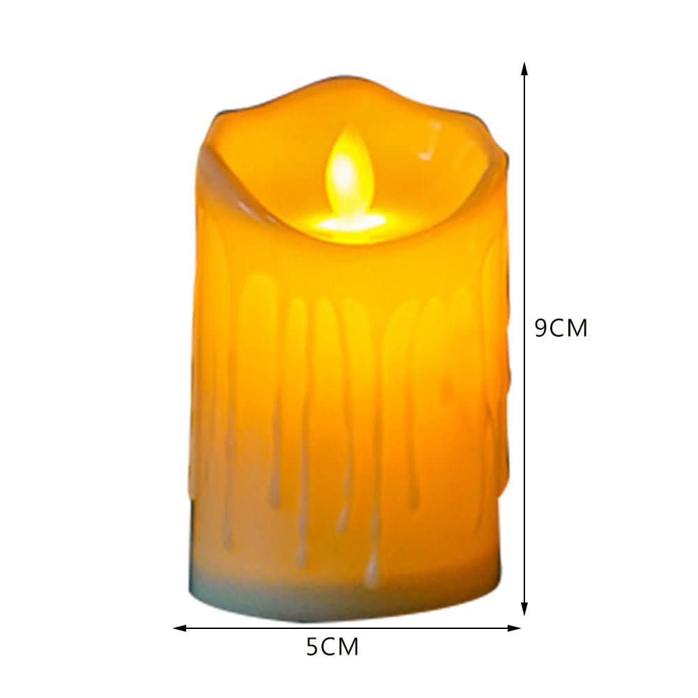 Realistic Flicker LED Candle in Creamy White