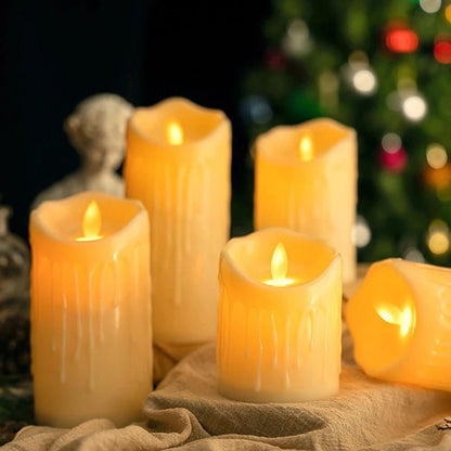 Realistic Flicker LED Candle in Creamy White
