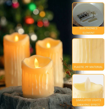 Realistic Flicker LED Candle in Creamy White