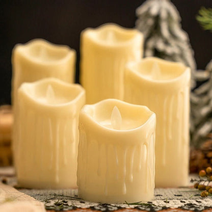 Realistic Flicker LED Candle in Creamy White