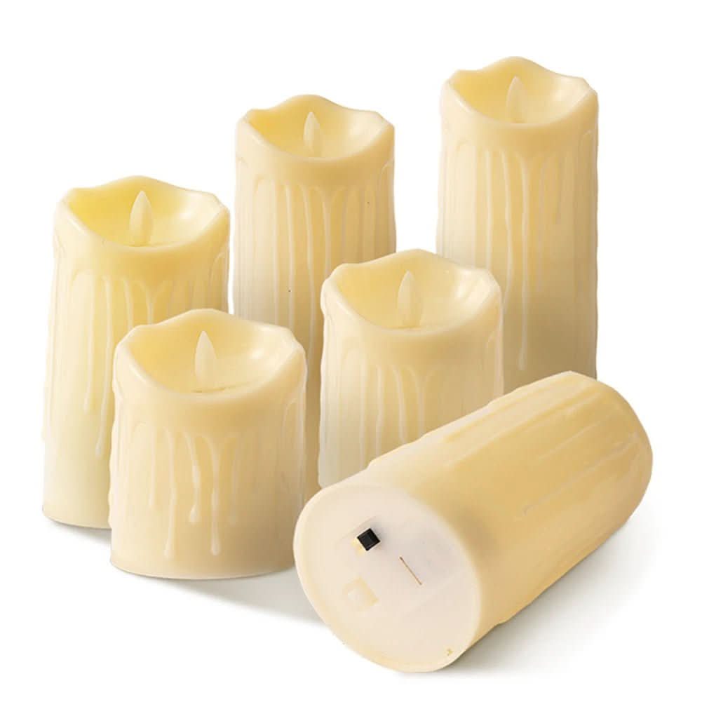 Realistic Flicker LED Candle in Creamy White