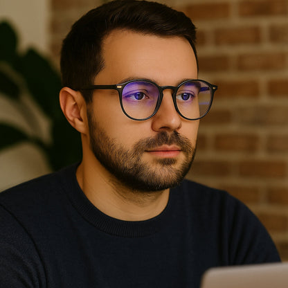 Blue Light Blocking Glasses - Anti Eye Strain Sleep Aid - Befez