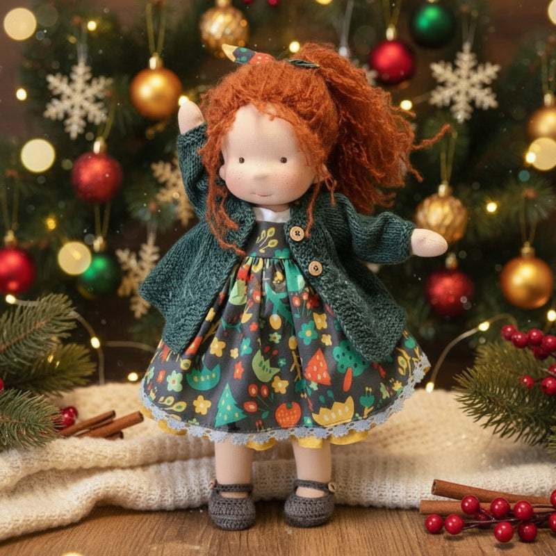 Soft Plush Waldorf Doll for Kids Creative Play