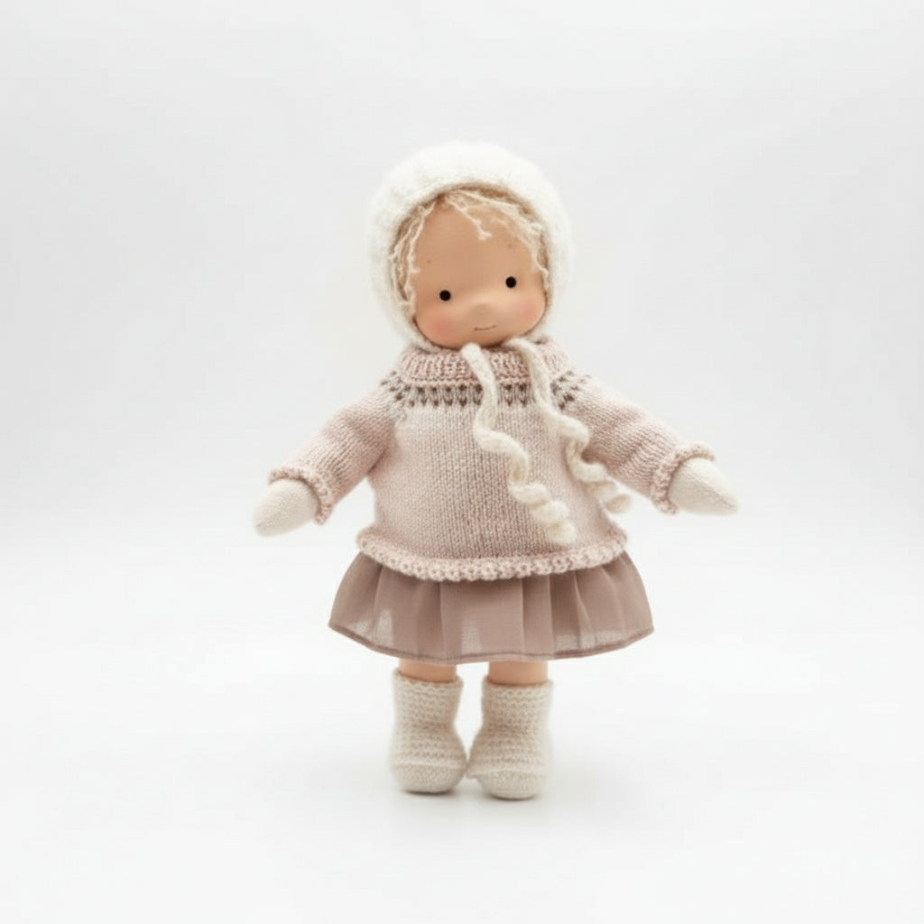 Soft Plush Waldorf Doll for Kids Creative Play