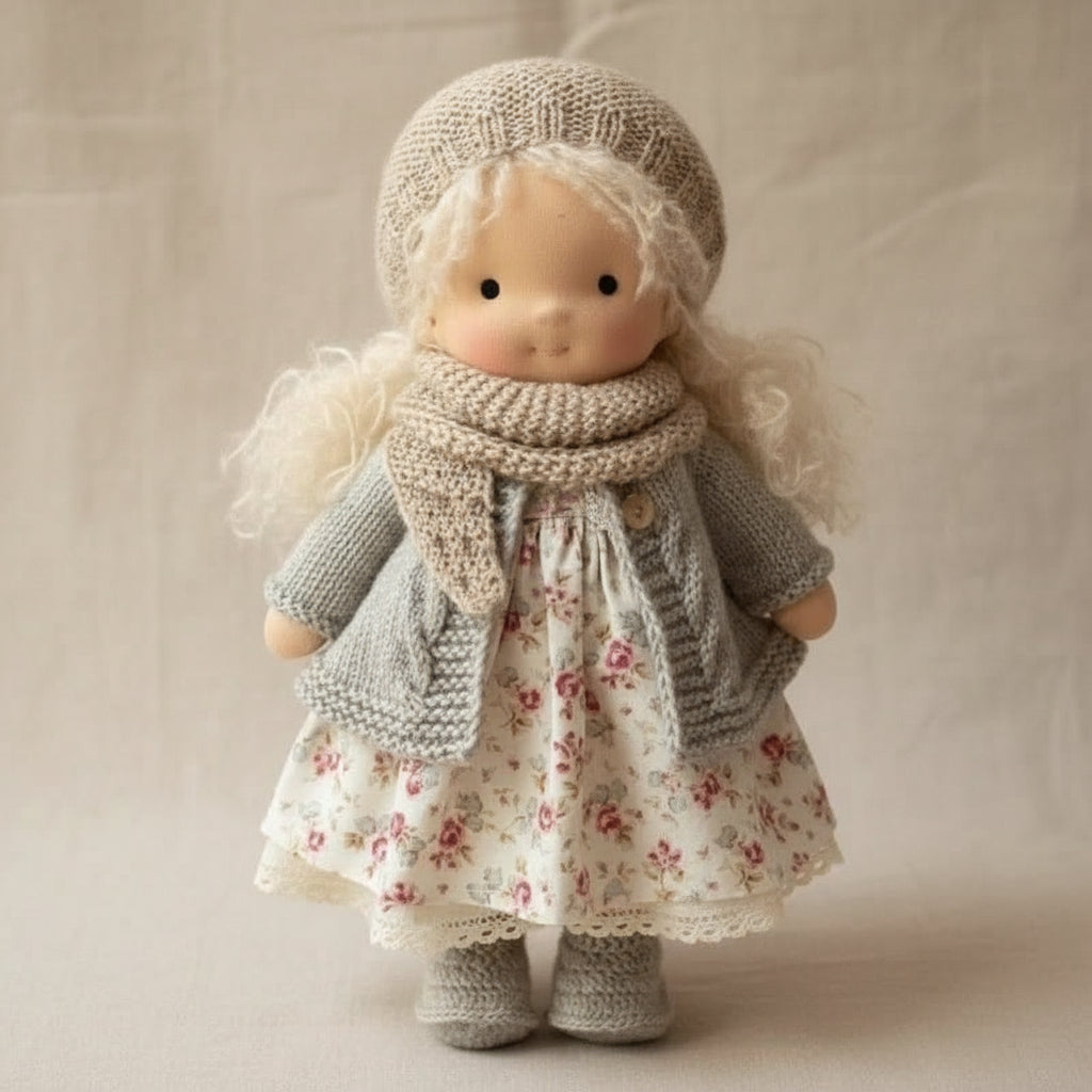 Soft Plush Waldorf Doll for Kids Creative Play