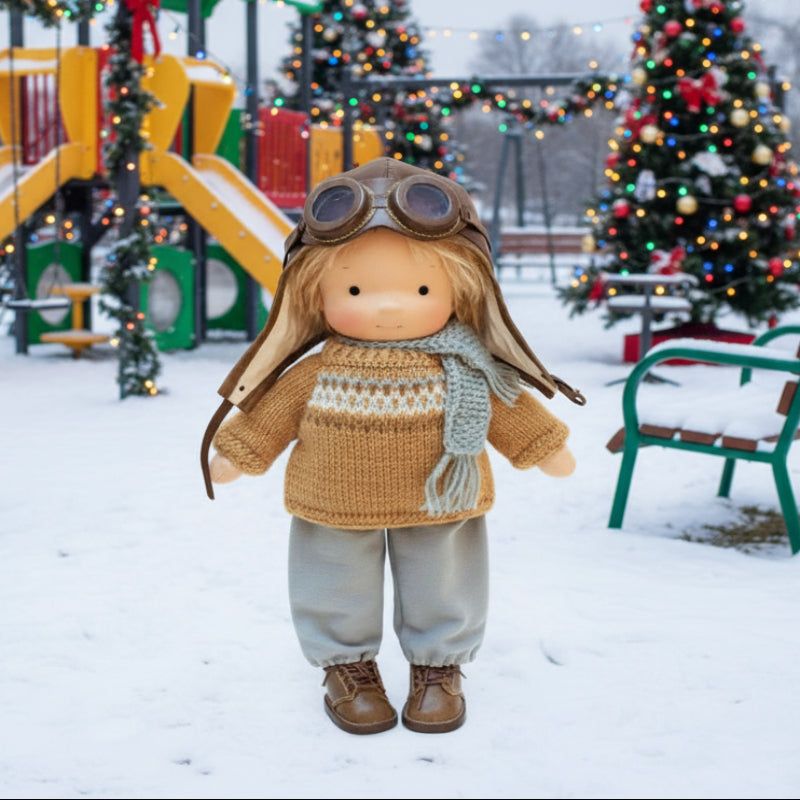 Soft Plush Waldorf Doll for Kids Creative Play
