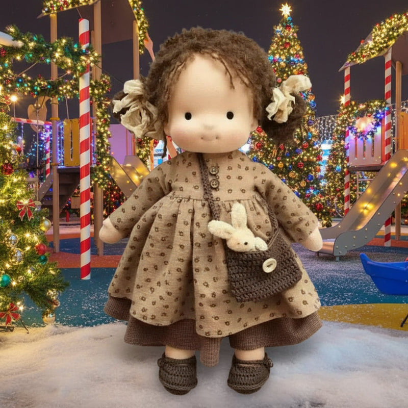 Soft Plush Waldorf Doll for Kids Creative Play