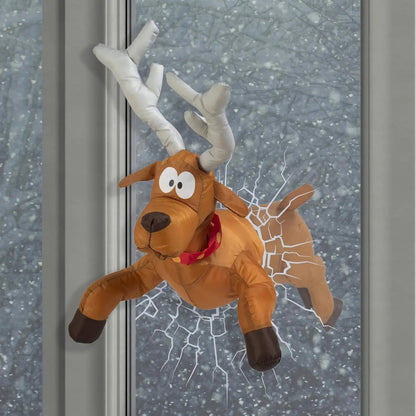 Funny Animated Santa Window Decoration