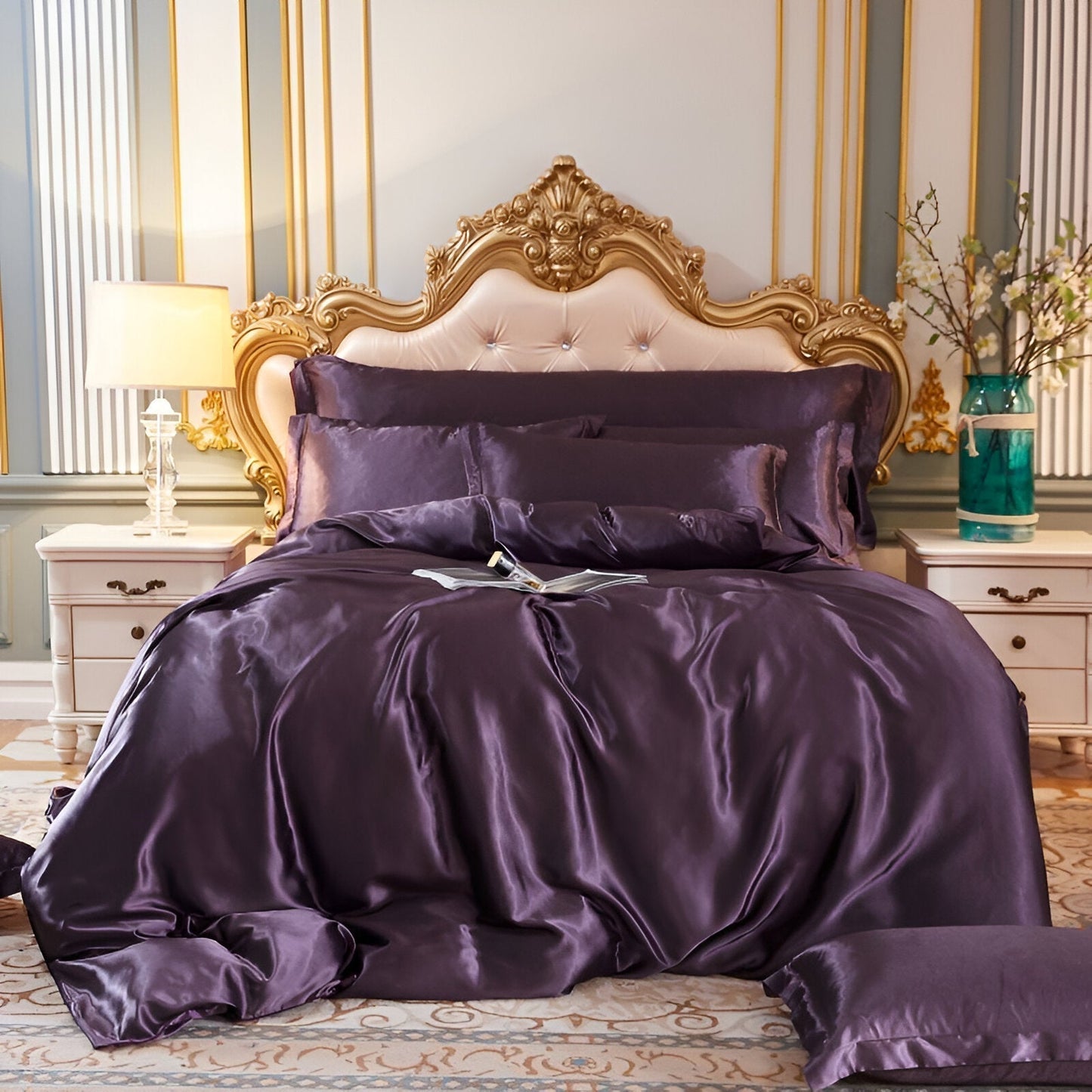 Premium Silk Bedding Set Soft and Easy Care