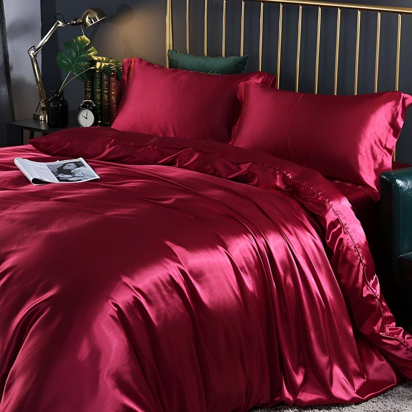 Premium Silk Bedding Set Soft and Easy Care