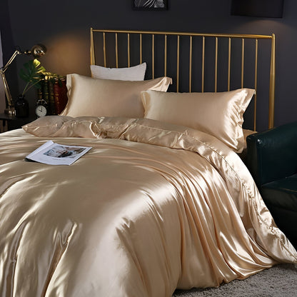 Premium Silk Bedding Set Soft and Easy Care