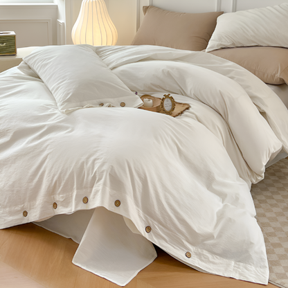 Soft Cotton Bedroom Sheet Set with 2 Pillow Covers
