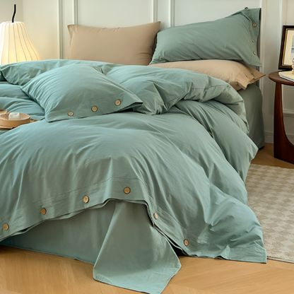 Soft Cotton Bedroom Sheet Set with 2 Pillow Covers