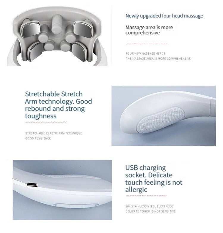 Compact Handheld Neck Massager for Pain Relief
