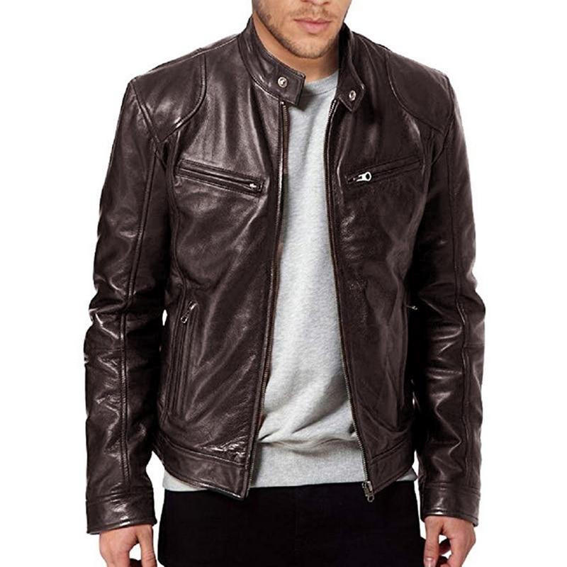 Classic Faux Leather Motorcycle Jacket