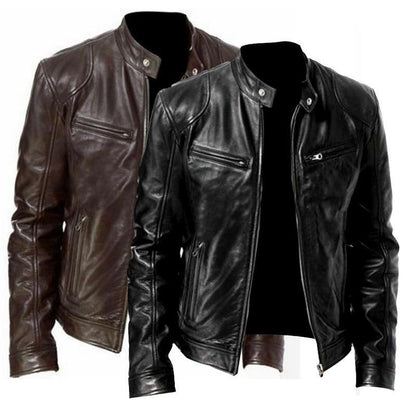 Classic Faux Leather Motorcycle Jacket