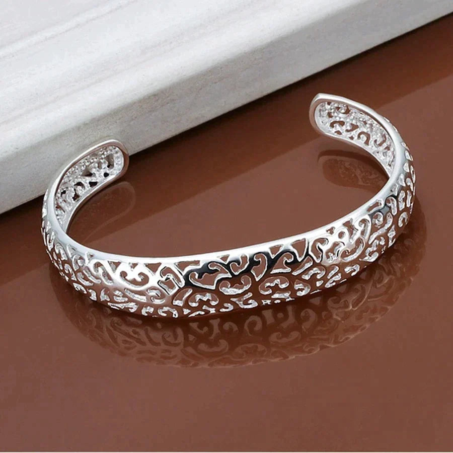 Beautiful Sterling Silver Filigree Bangle - Befez