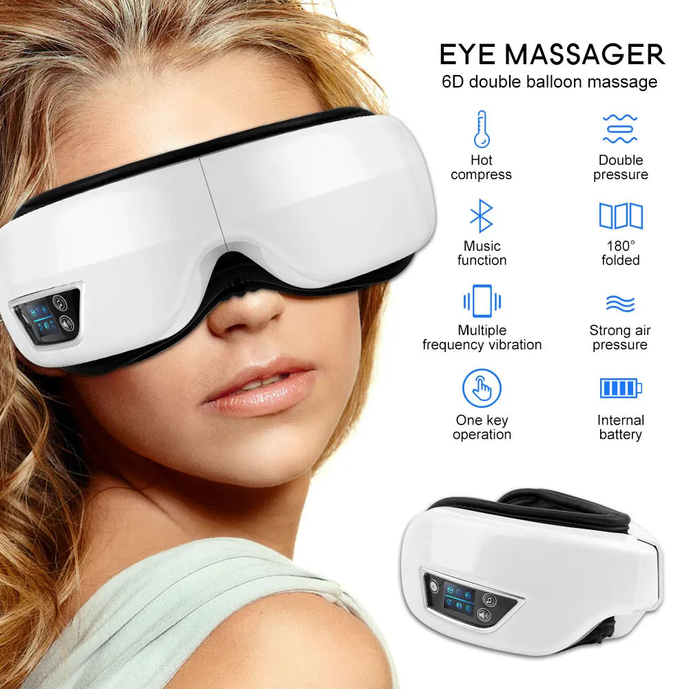 Relaxing Eye Massager with Air Pressure Therapy