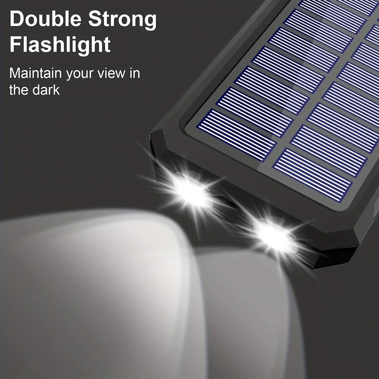 Compact Solar Powered Rechargeable Flashlight