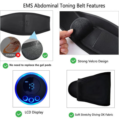 Electronic Muscle Stimulation Ab Toner Belt