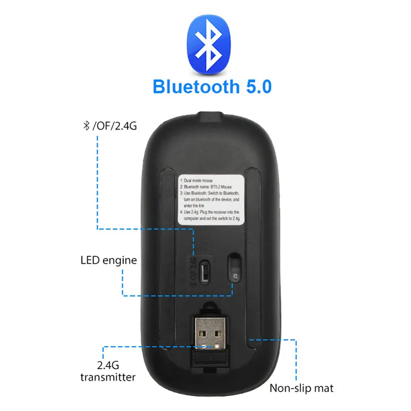 Befez Wireless Rechargeable Bluetooth Mouse