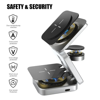 Compact 3-in-1 Foldable Phone Charging Dock