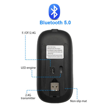 Compact Wireless Rechargeable Bluetooth Mouse