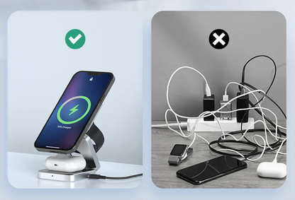 Compact 3-in-1 Foldable Phone Charging Dock