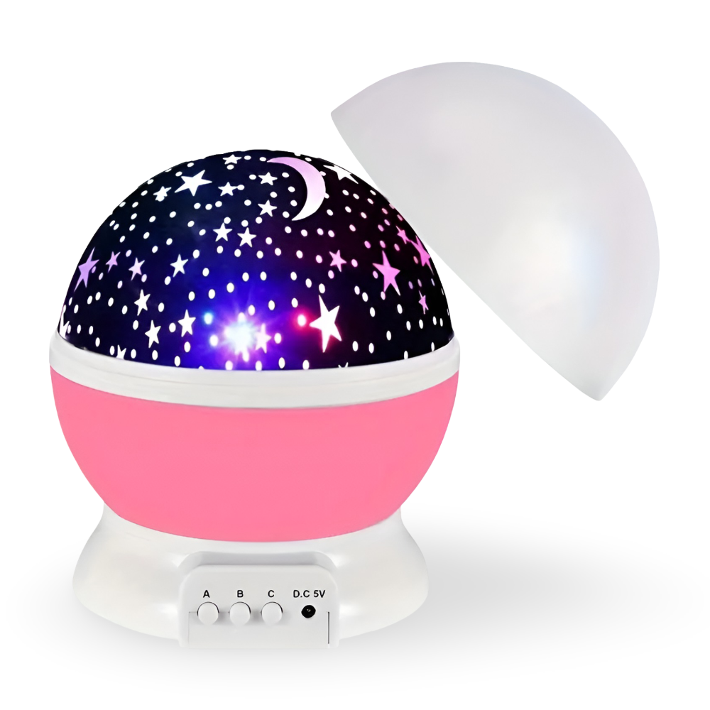 Colorful Galaxy Night Light with Rotating Star Pattern