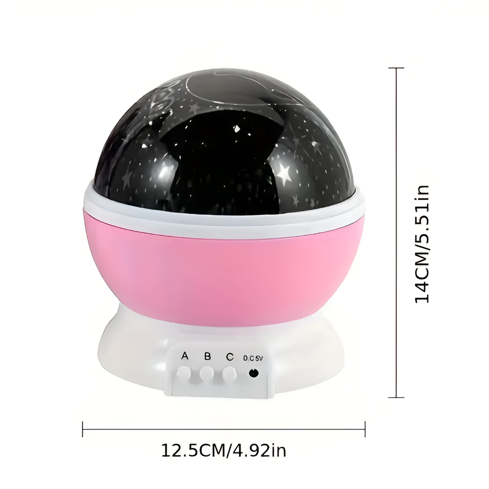 Colorful Galaxy Night Light with Rotating Star Pattern