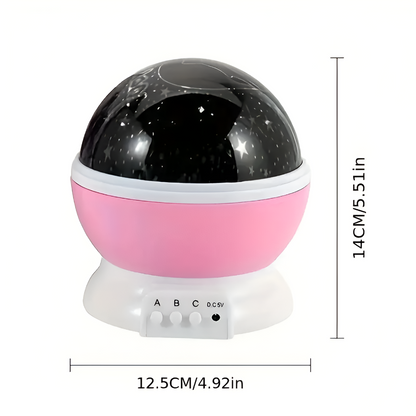 Colorful Galaxy Night Light with Rotating Star Pattern