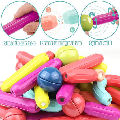 Colorful Magnetic Building Blocks Set
