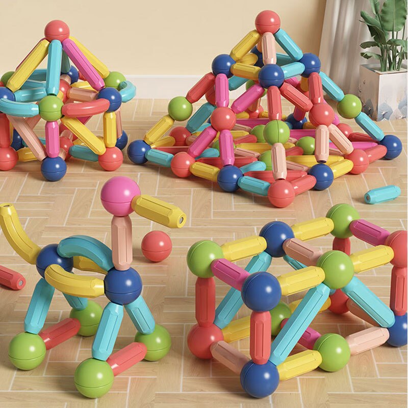 Colorful Magnetic Building Blocks Set