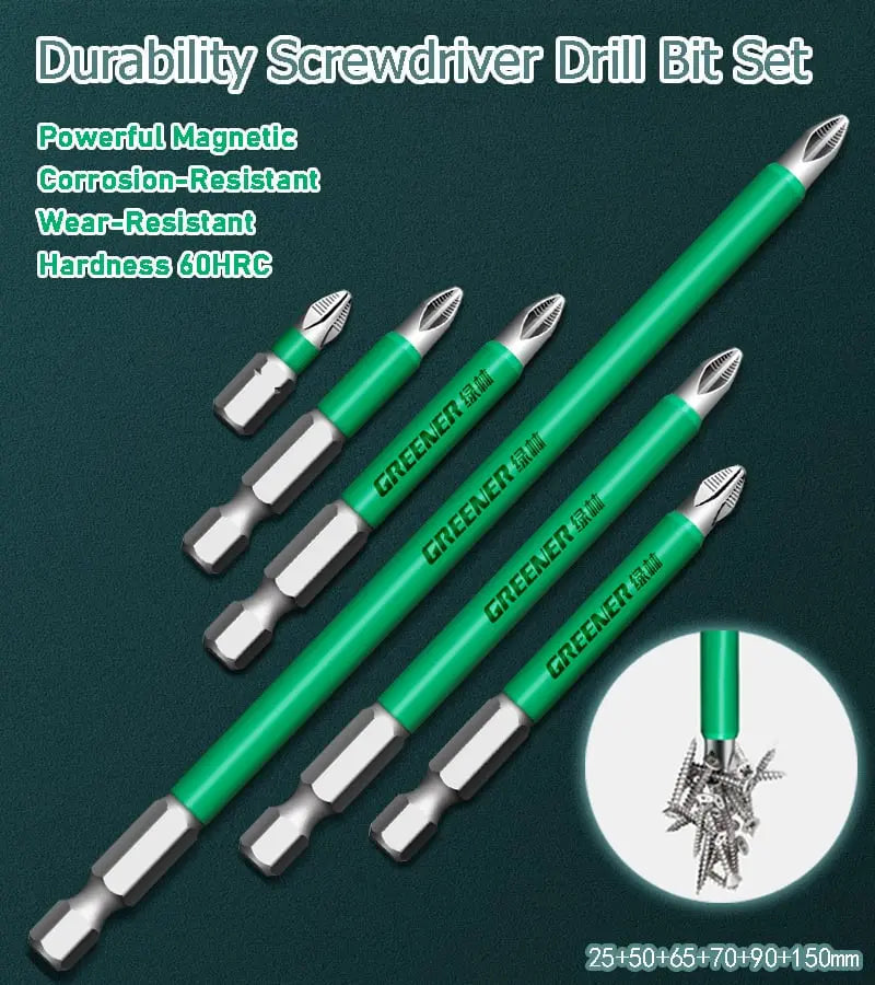 Magnetic Drill Bit Set 6 Piece Kit - Befez