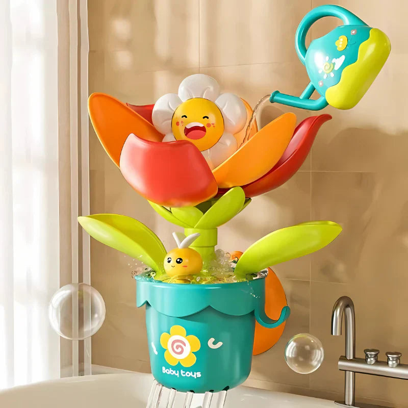 Colorful Flower Bath Set with Spray Can